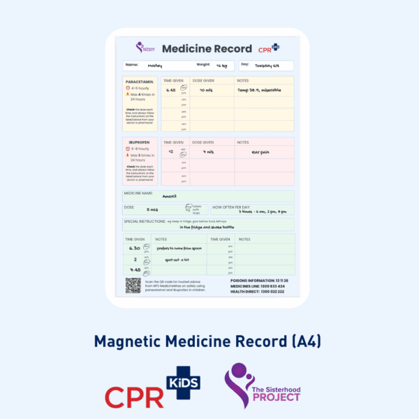 Magnetic wipe-clean Medicine Record (A4)
