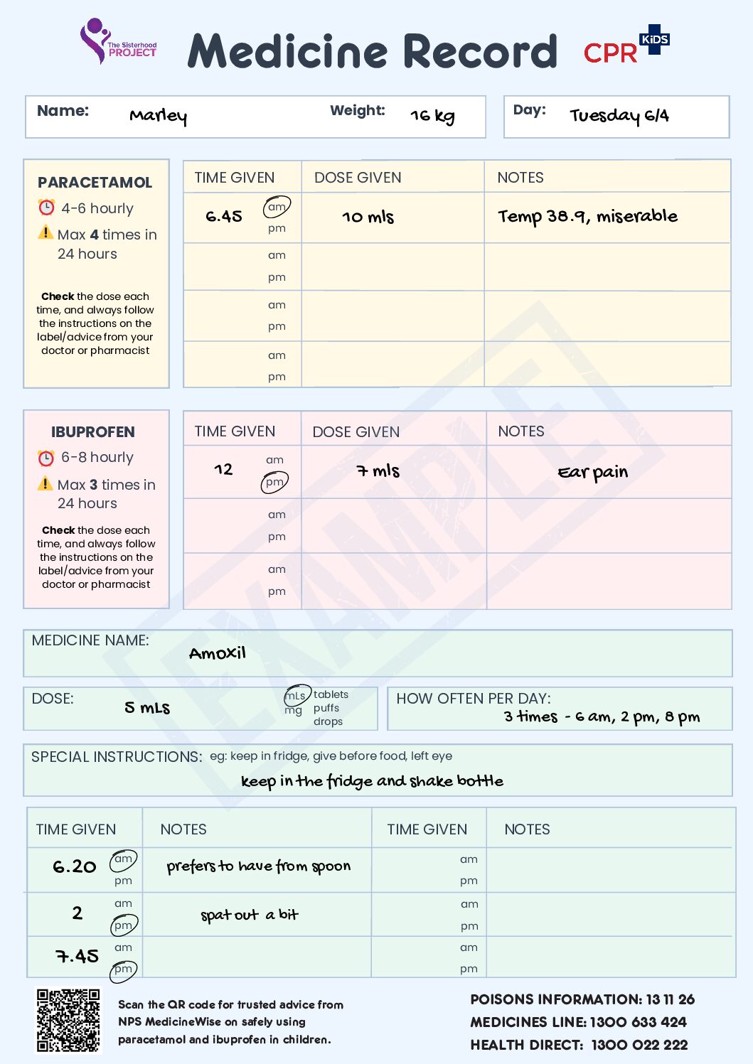 Magnetic wipe-clean Medicine Record (A4) - Image 4