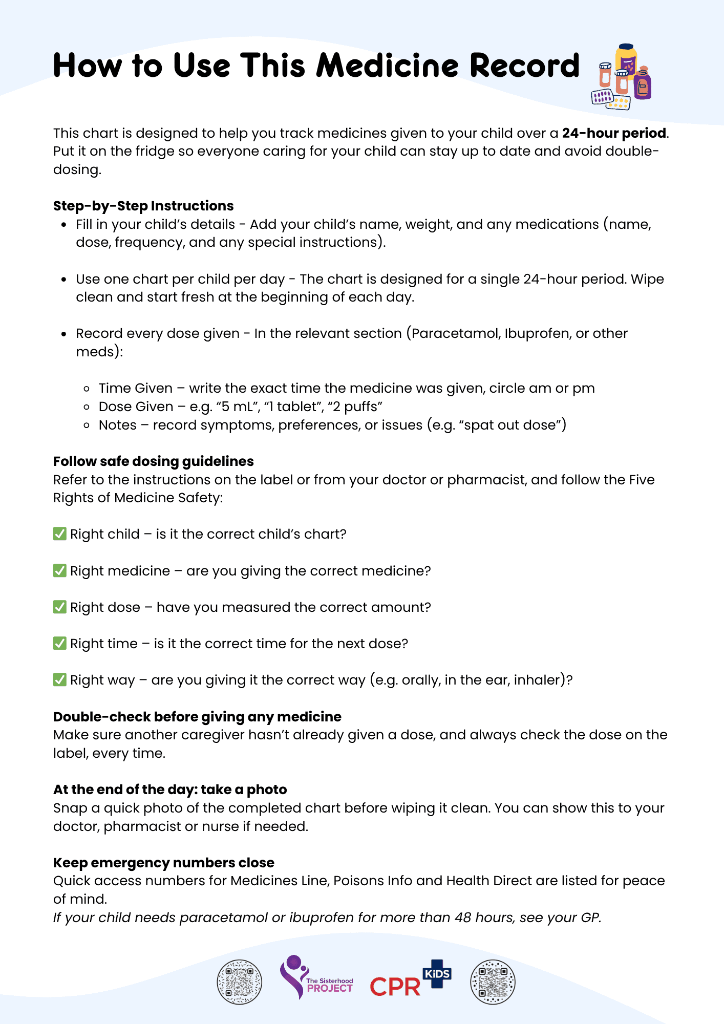 Magnetic wipe-clean Medicine Record (A4) - Image 3